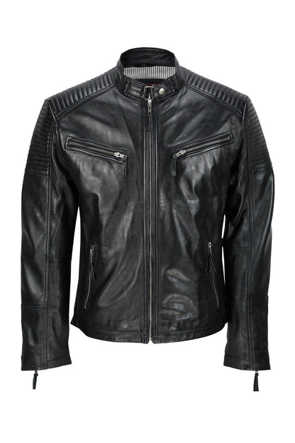 MEN’S RETRO BIKER JACKET