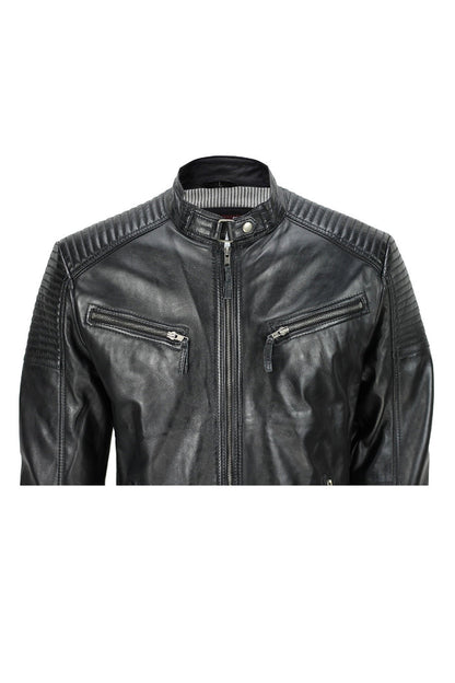 MEN’S RETRO BIKER JACKET