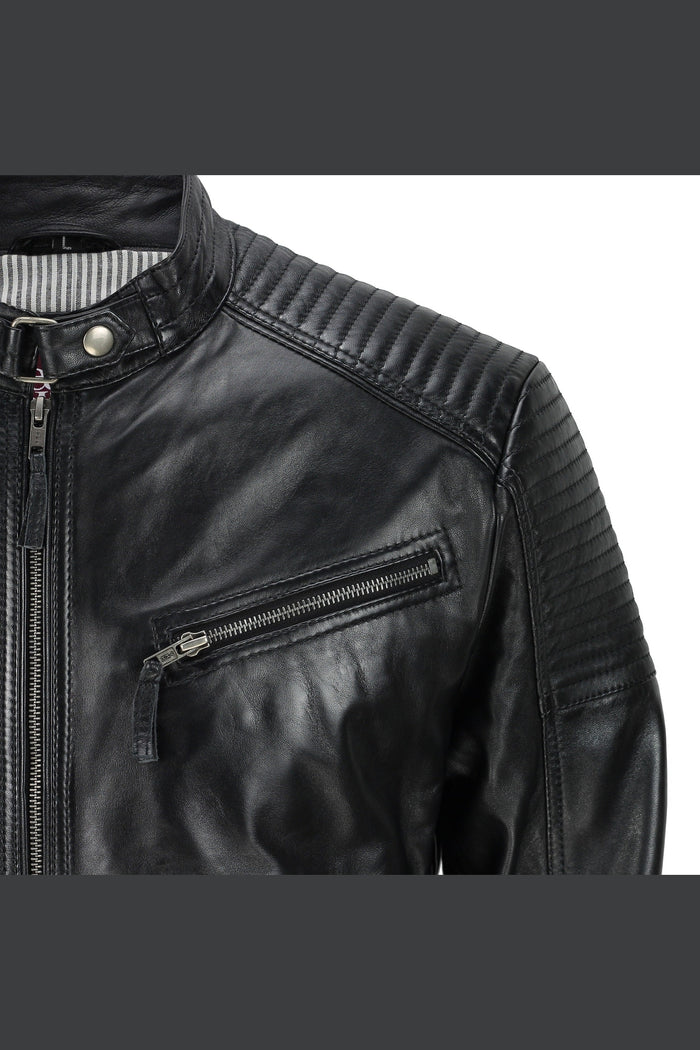 MEN’S RETRO BIKER JACKET
