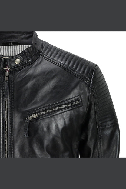 MEN’S RETRO BIKER JACKET