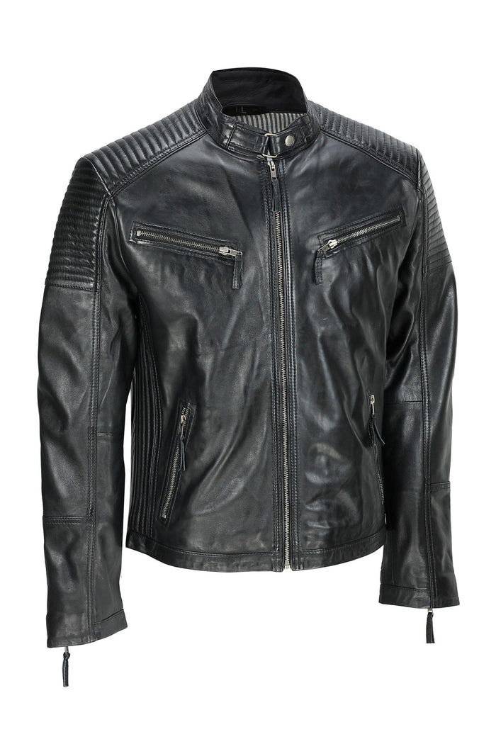MEN’S RETRO BIKER JACKET