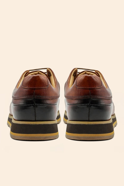 Men’s Tan Real Leather Trainers