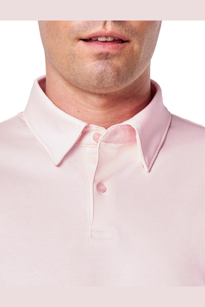 Mercerised Cotton Pink Polo T Shirt Short Sleeve