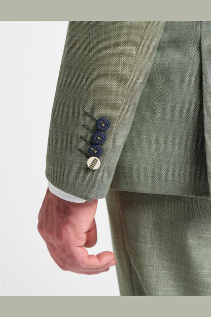 MIAMI – TAILORED FIT LINEN BLEND SAGE GREEN 3 PIECE SUIT