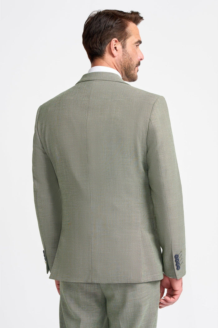 MIAMI – TAILORED FIT LINEN BLEND SAGE GREEN 3 PIECE SUIT