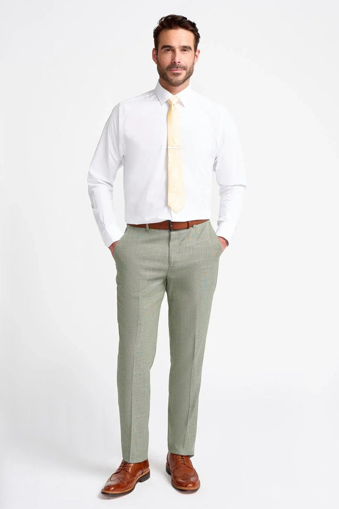MIAMI – SAGE GREEN TAILORED FIT TROUSERS
