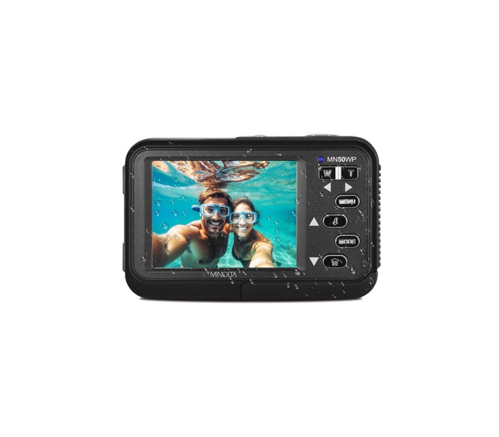 Minolta 48 Mega Pixels Underwater Digital Camera with Autofocus, 5K Video & Dual LCD - electronicsexpo.com - Cameras