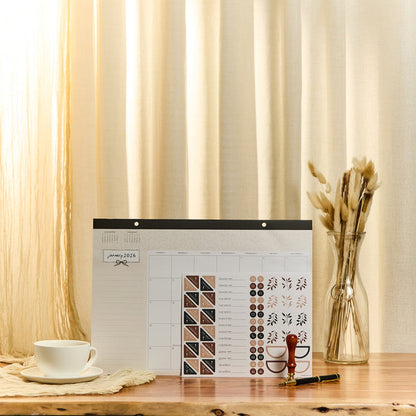 Modern Charm - 2026 Small Desk Calendar - 12 Month