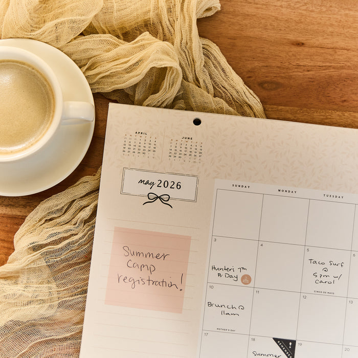 Modern Charm - 2026 Small Desk Calendar - 12 Month