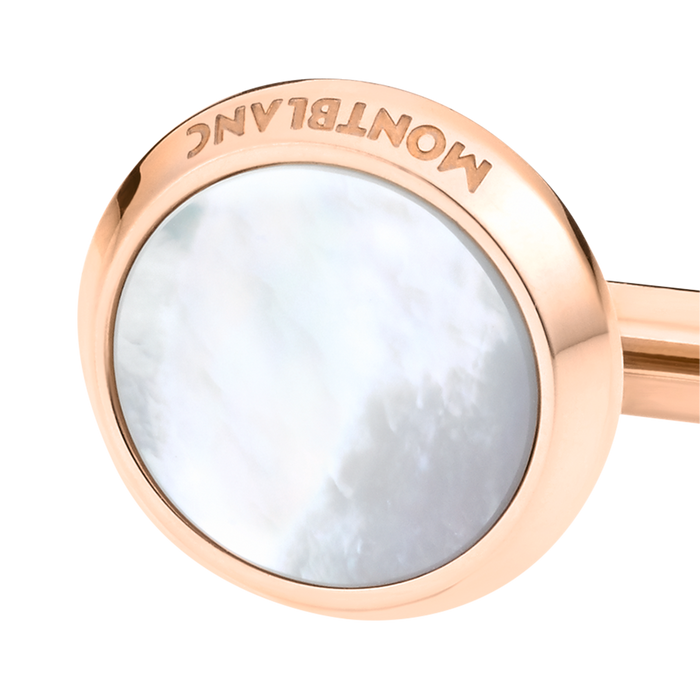 Montblanc Meisterstuck Rose Gold PVD Mother-of-Pearl Cufflinks