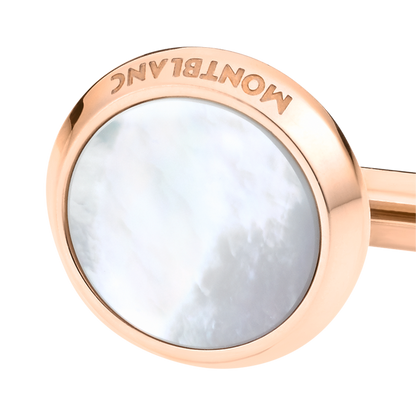 Montblanc Meisterstuck Rose Gold PVD Mother-of-Pearl Cufflinks