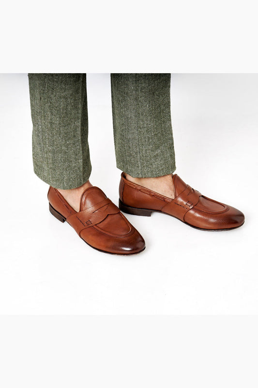 NAPLES 01 - TAN PENNY LOAFER