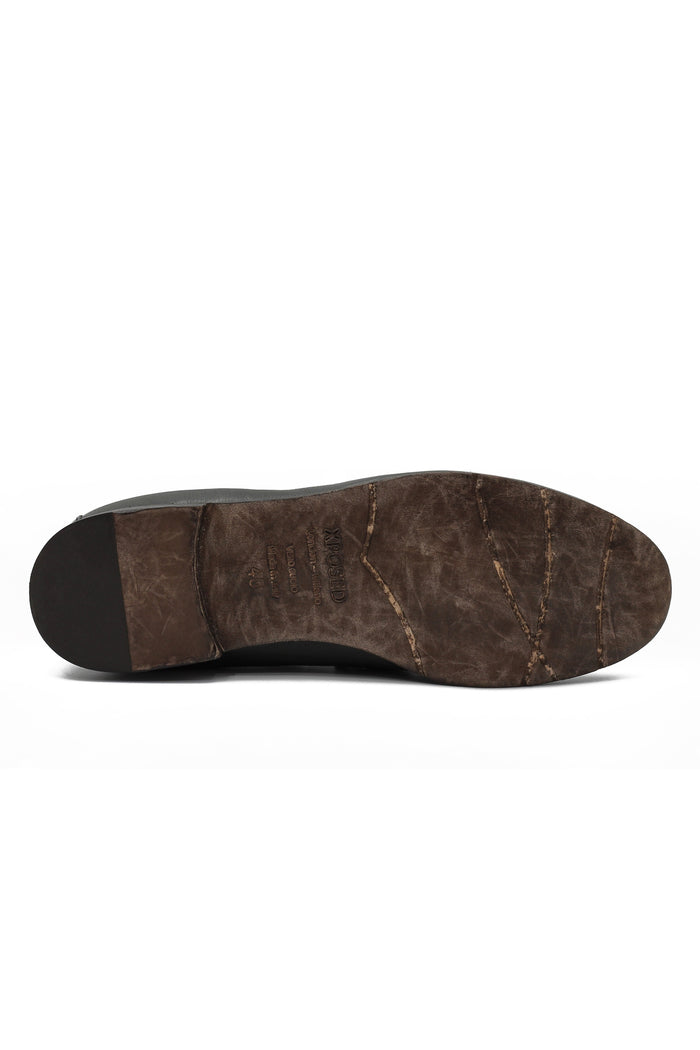 NAPLES 02 - ITALIAN LEATHER SNAFFLE BIT LOAFER IN GREEN