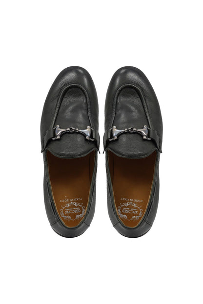 NAPLES 02 - ITALIAN LEATHER SNAFFLE BIT LOAFER IN GREEN