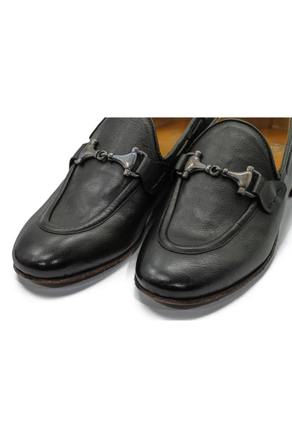 NAPLES 02 - ITALIAN LEATHER SNAFFLE BIT LOAFER IN GREEN