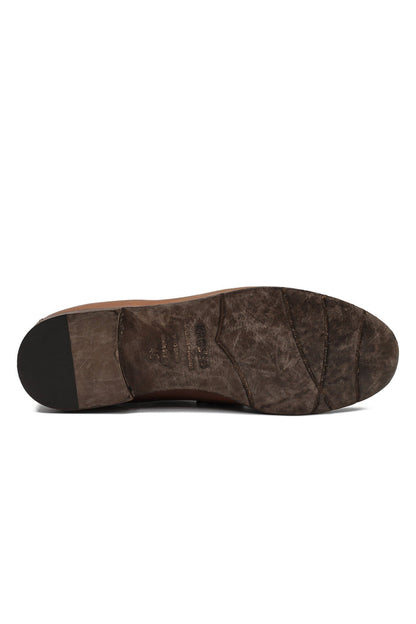 NAPLES 02 - ITALIAN LEATHER SNAFFLE BIT LOAFER IN TAN