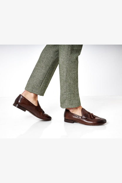 NAPLES 03 – TASSEL LOAFERS BROWN ITALIAN LEATHER