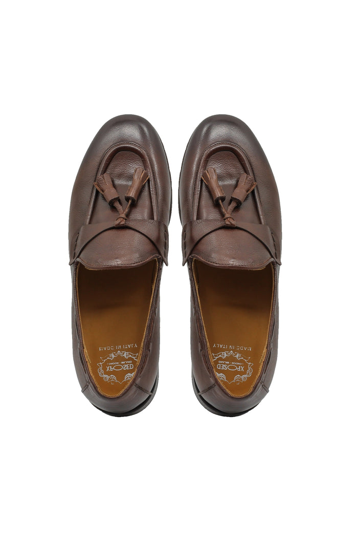 NAPLES 03 – TASSEL LOAFERS BROWN ITALIAN LEATHER