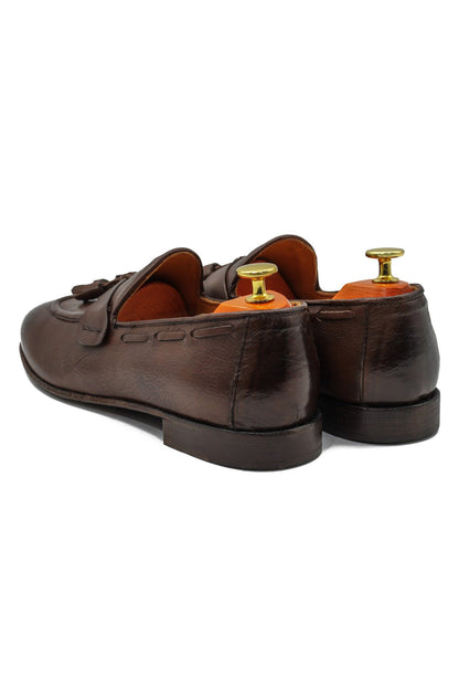 NAPLES 03 – TASSEL LOAFERS BROWN ITALIAN LEATHER