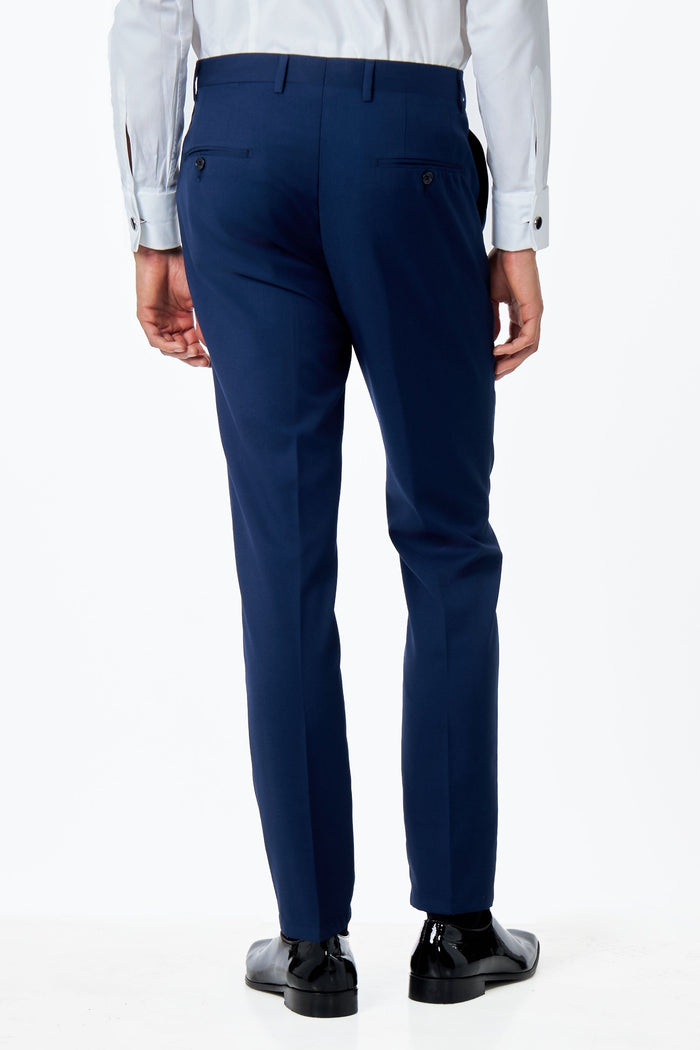 NAVY BLUE FORMAL TAILORED DRESS SUIT TROUSERS