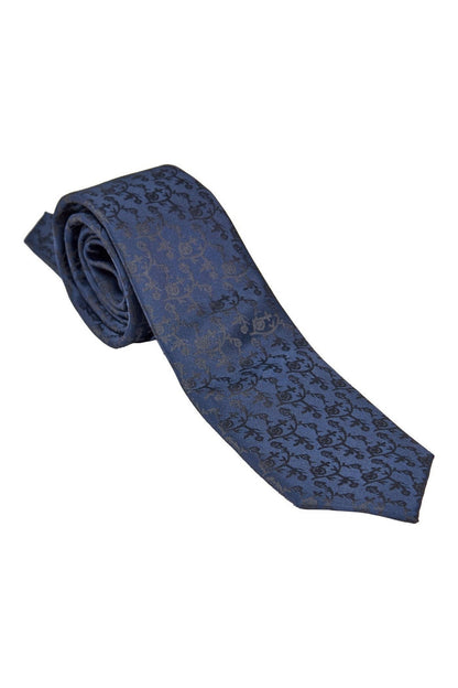 NAVY FLORAL PAISLEY NECK TIE SET