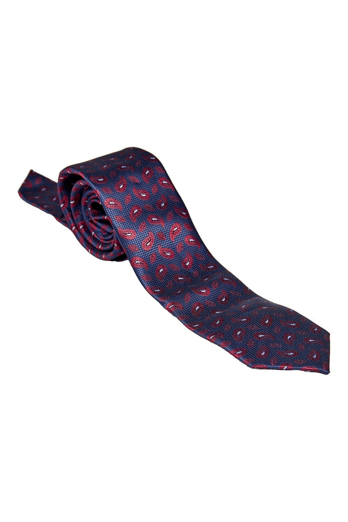 NAVY PAISLEY PRINT NECKTIE SET