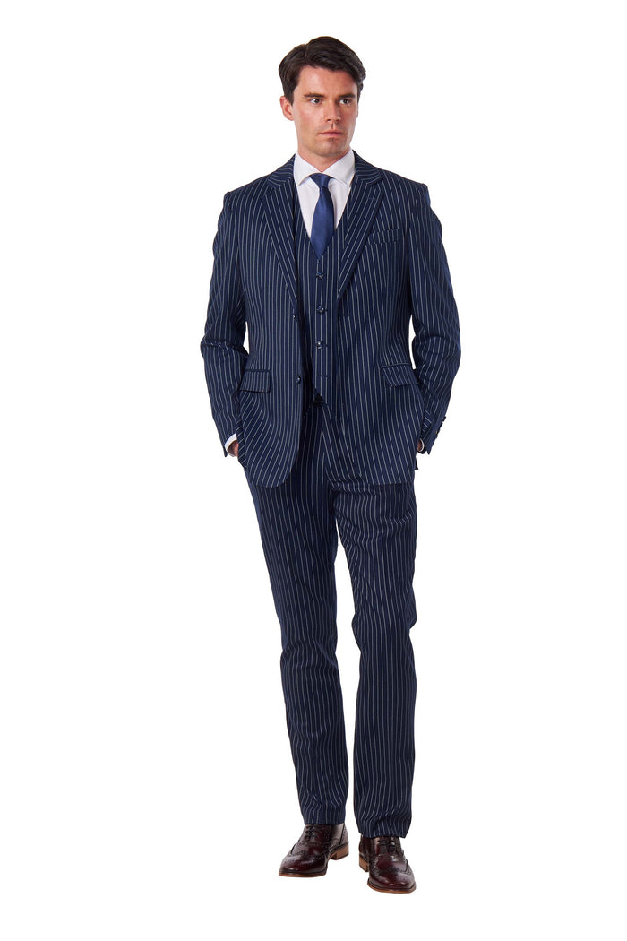 NAVY PIN STRIPE SUIT