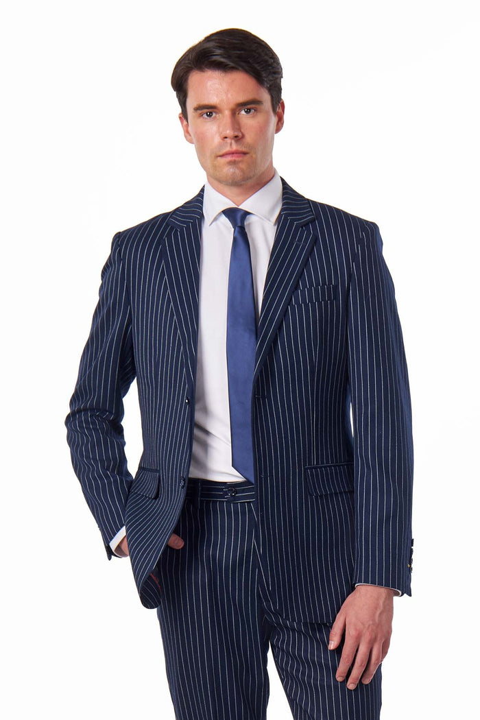 NAVY PIN STRIPE SUIT