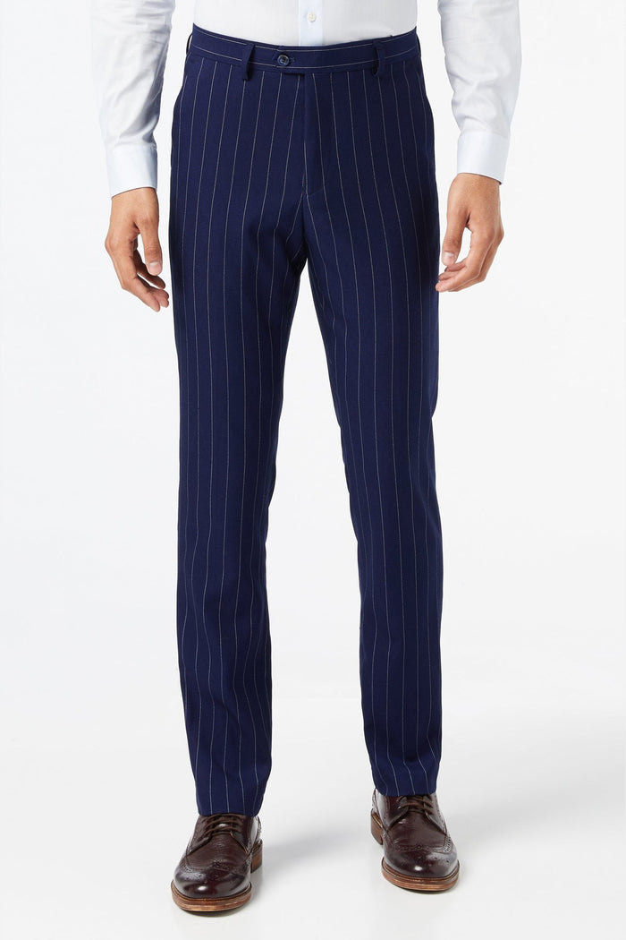 NAVY PINSTRIPE DOUBLE BREASTED SUIT