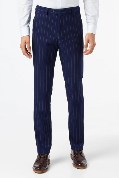 NAVY PINSTRIPE DOUBLE BREASTED SUIT