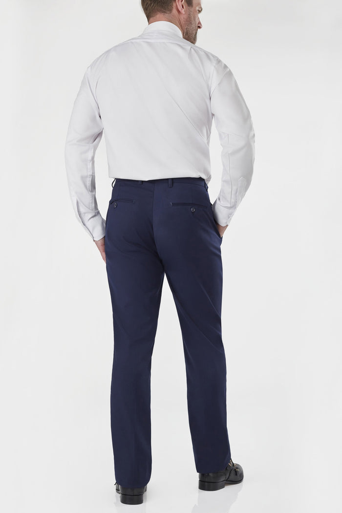 NAVY SUIT WITH CHINESE GRANDAD COLLAR