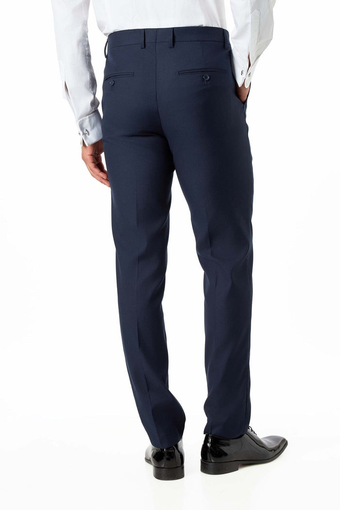 Navy Tailored Tuxedo Trousers Formal Dress Pants