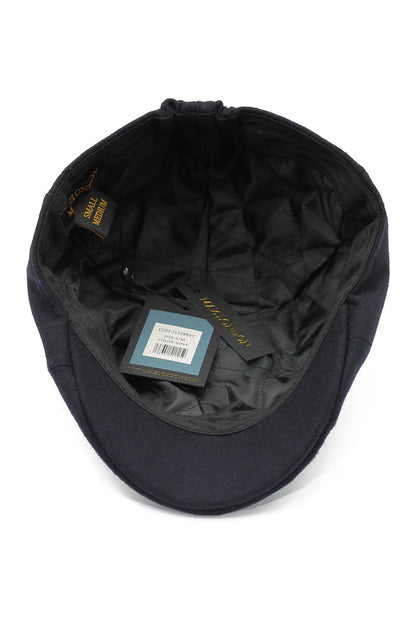NAVY WOOL DUCKBILL FLAT CAP