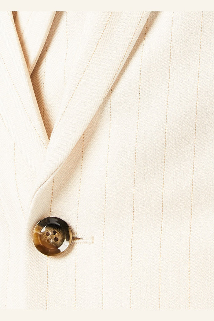 NEIL - IVORY BEIGE GOLD PINSTRIPE SUIT