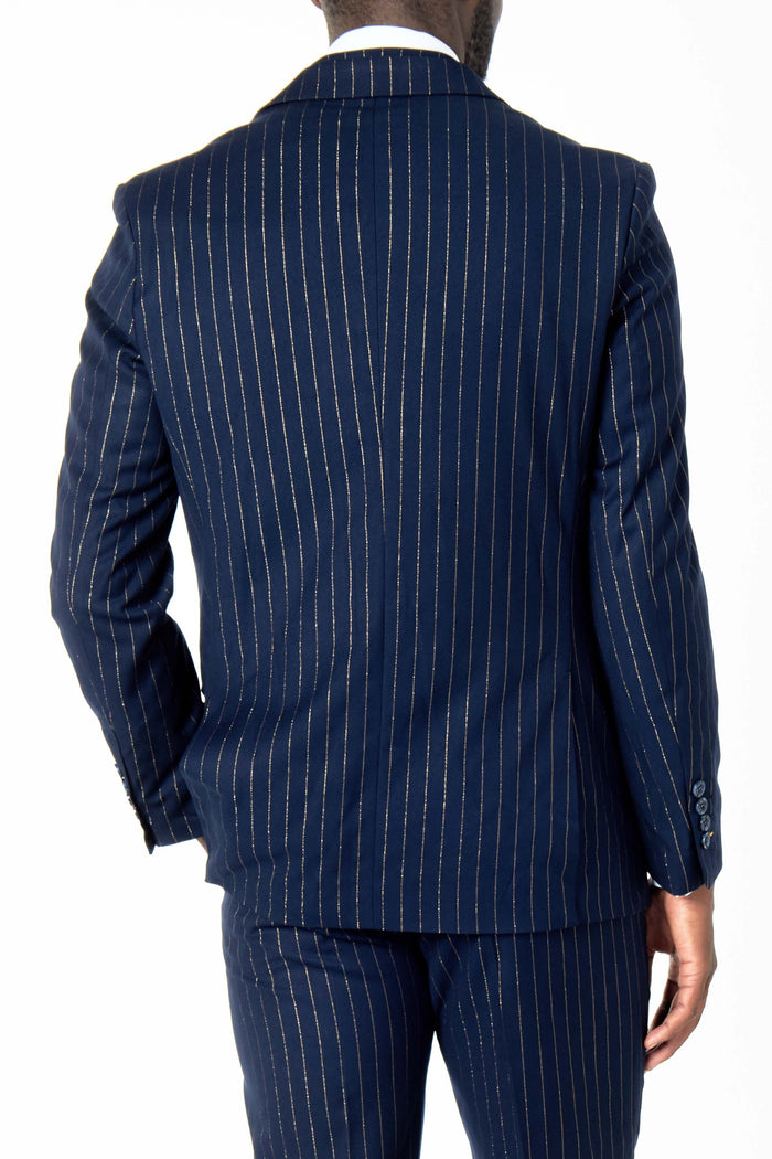 NEIL - Navy Double breasted Pinstripe Suit