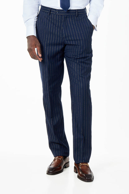 NEIL - Navy Double breasted Pinstripe Suit