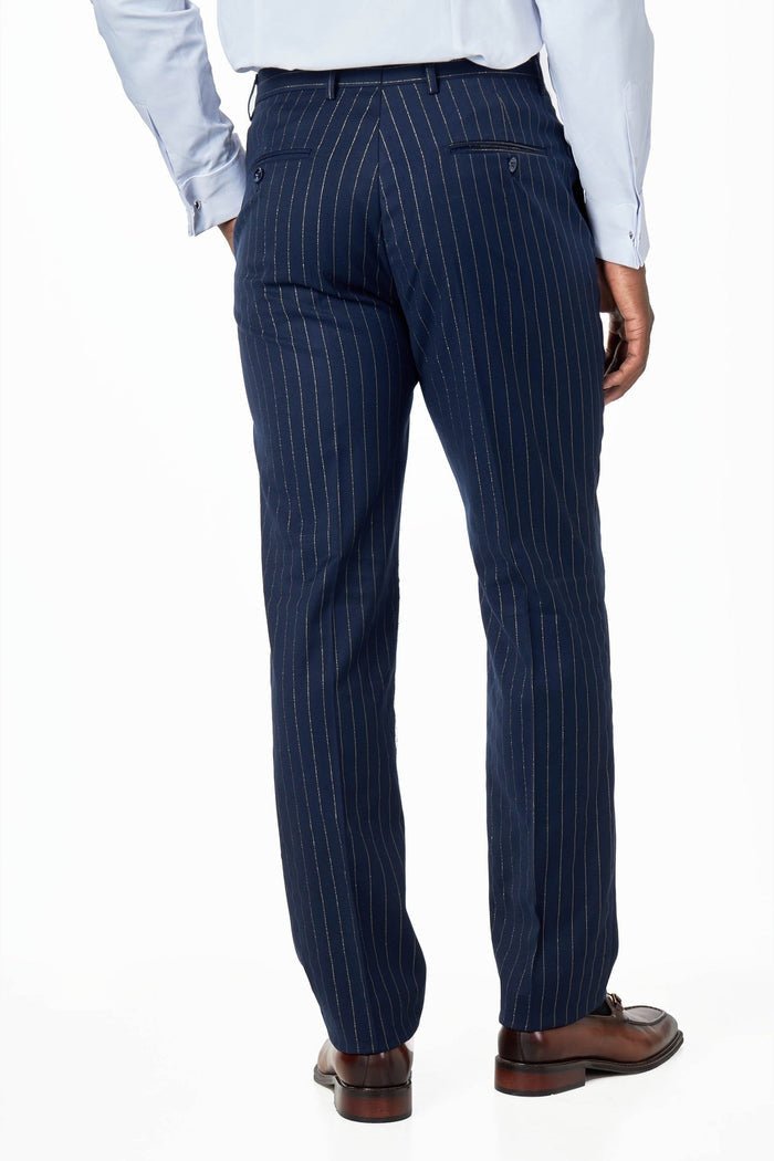 NEIL - Navy Double breasted Pinstripe Suit