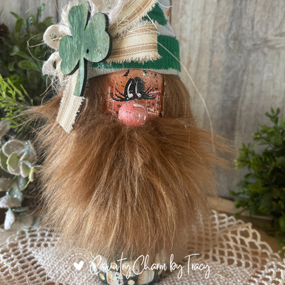 Oliver Leprechaun Hand-Painted Bottle- TALL Coke Bottle Design (13")