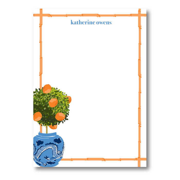 Orange Topiary Notepad