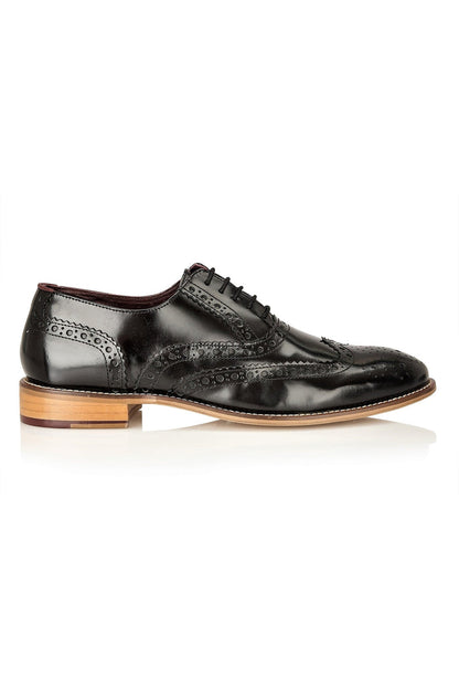OXFORD BROGUES IN POLISHED BLACK