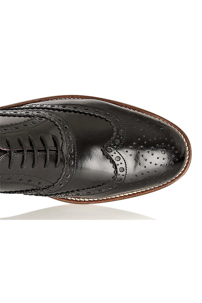 OXFORD BROGUES IN POLISHED BLACK