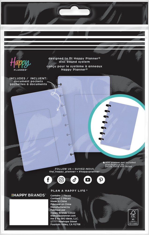 Periwinkle - DELUXE Snap-in Mini Planner Cover