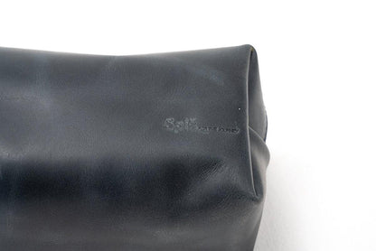 Petroleum Blue Cupola Leather Travel Pouch - Spiš.