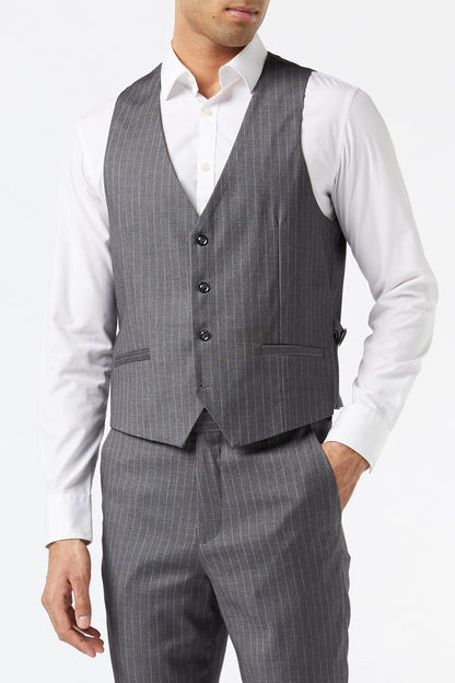 PIN STRIPE GREY SUIT