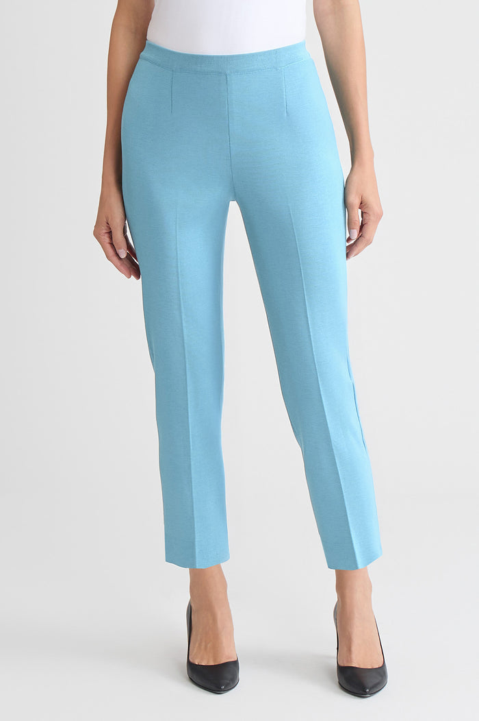 Plus Size Knit Straight-Leg Ankle Pants, Serene, Serene | Ming Wang