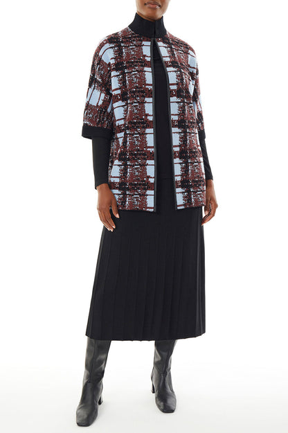 Plus Size Pleated Soft Knit Maxi Skirt | Ming Wang