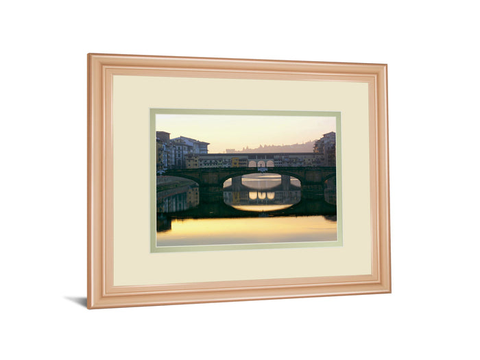 Ponte Vecchio By Bill Philip - Framed Print Wall Art - Dark Gray