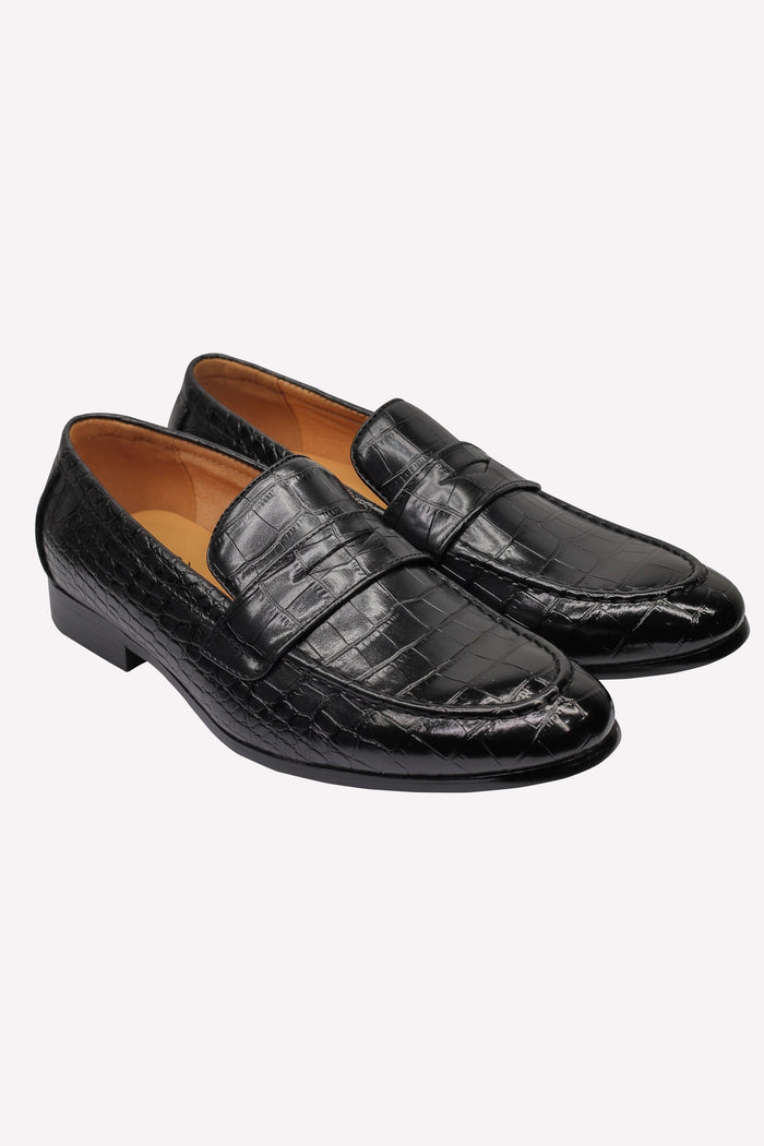 PRINTED PENNY LOAFERS