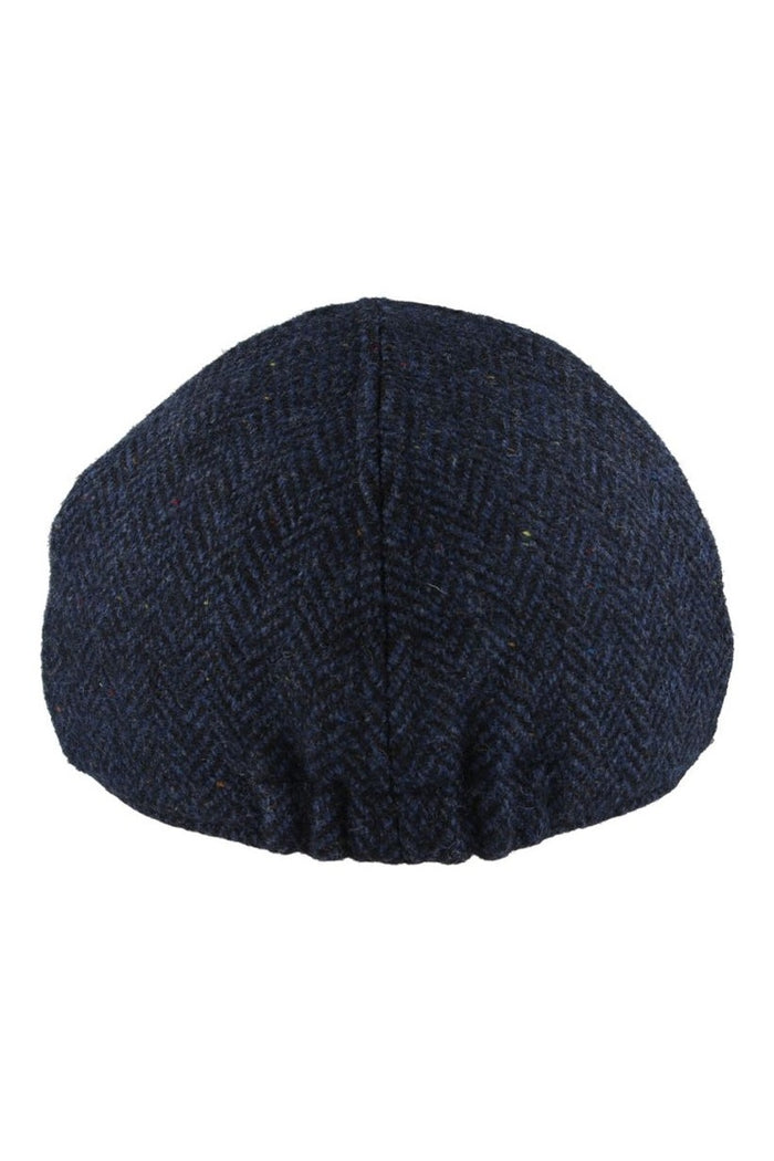 PURE WOOL HERRINGBONE DUCKBILL FLAT CAP