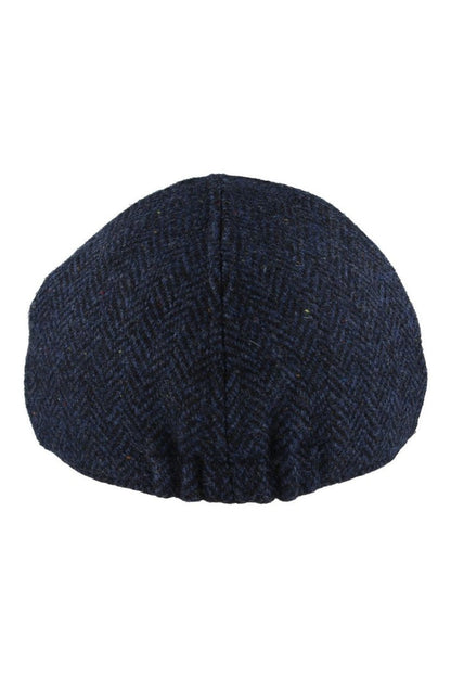 PURE WOOL HERRINGBONE DUCKBILL FLAT CAP